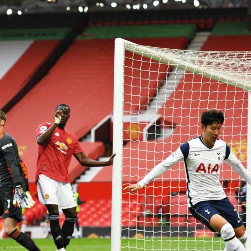 Paliza en 45': gol de Son para el 4 a 1 del Tottenham ante Manchester