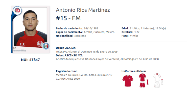 Contrato Antonio Ríos Toluca