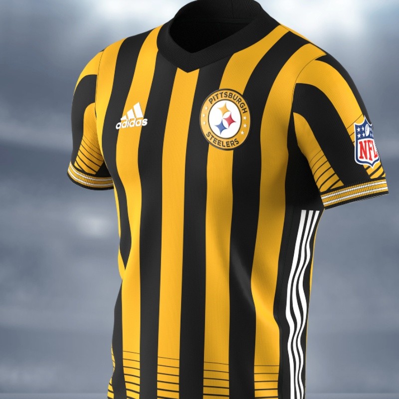 The hard-working Pittsburgh Steelers put in the work in these classic soccer jerseys