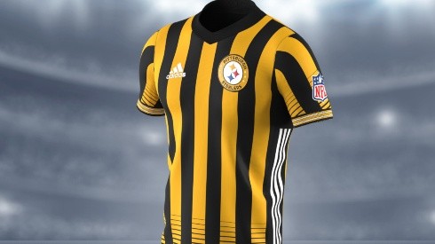 The Pittsburgh Steelers go soccer in these traditional kits.