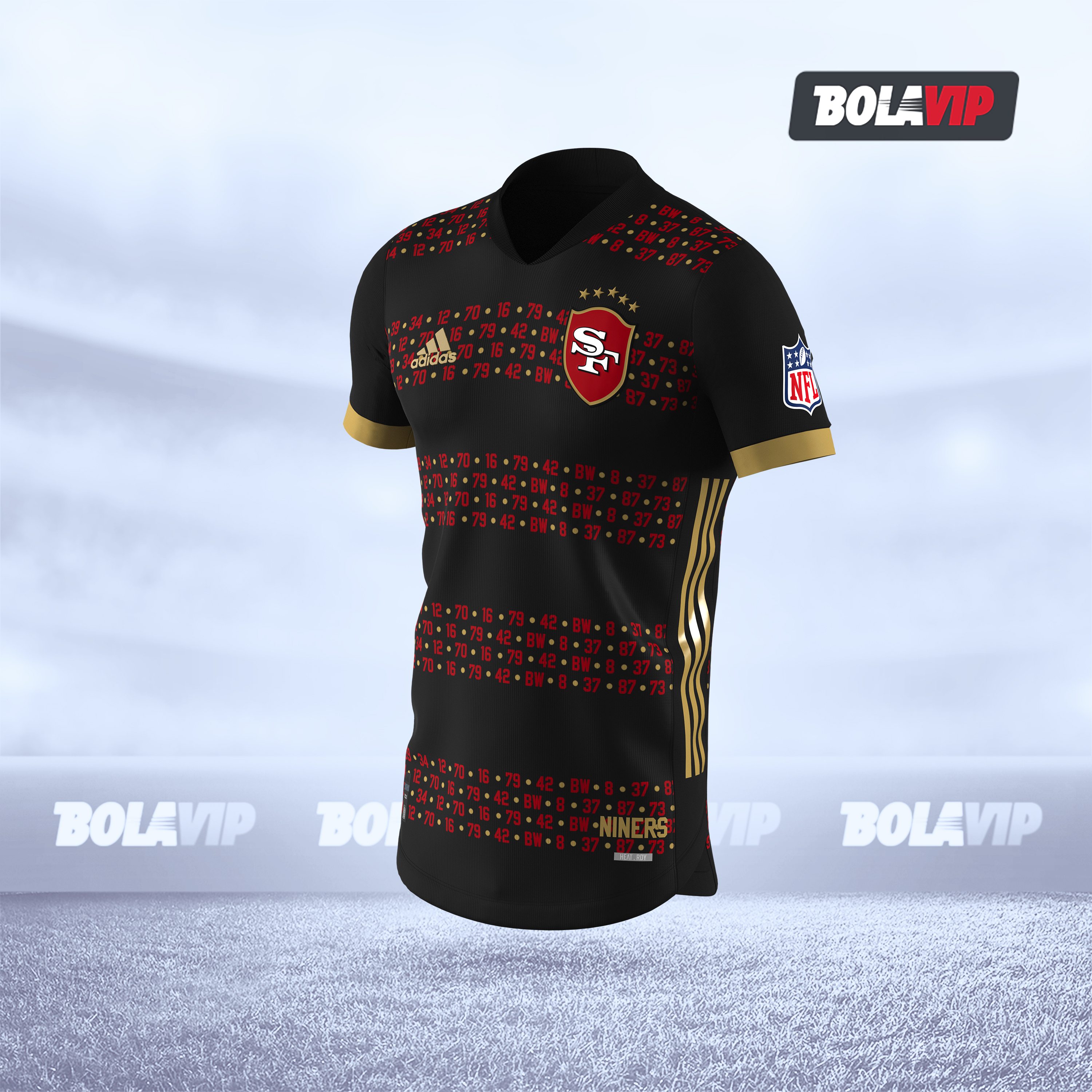 San Francisco 49ers Details about   Iconic Poly Mesh Supporters Jersey 