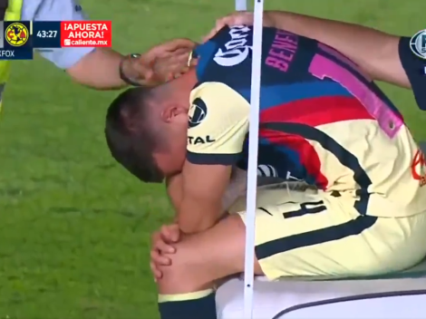 Benedetti se lesionó y se fue llorando en Aguascalientes