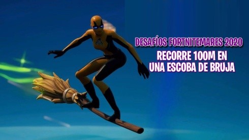 Como viajar 100m en una Escoba de bruja en Fortnite - Desafíos Fortnitemares 2020