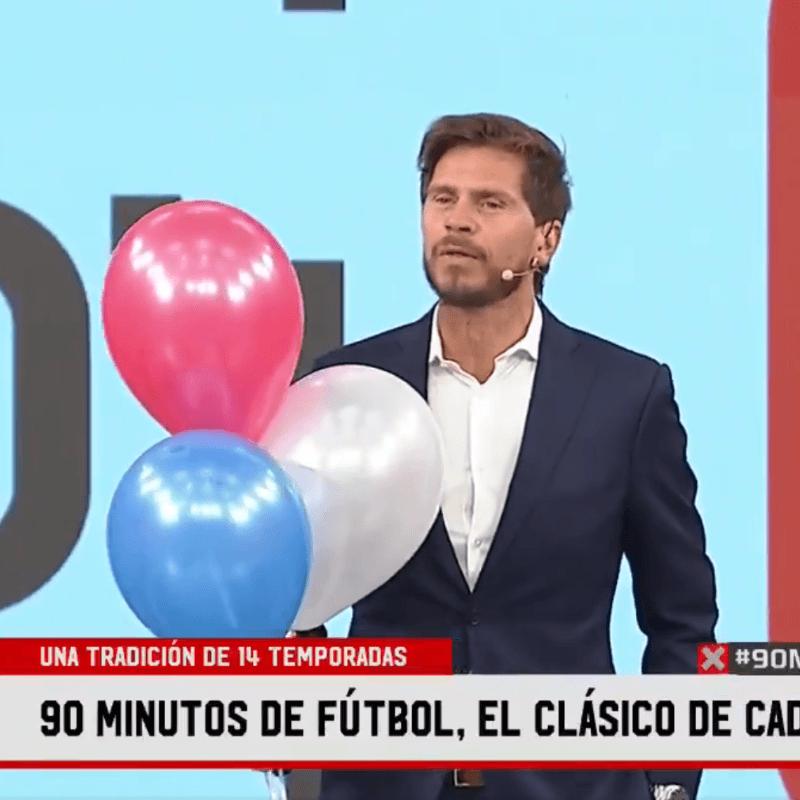 Vignolo apareció con globos en 90 Minutos para explicar lo que hace Gallardo con River