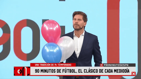 Vignolo apareció con globos en 90 Minutos para explicar lo que hace Gallardo con River