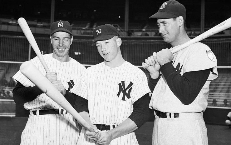 Joe DiMaggio, Mickey Mantle and Ted Williams.