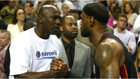Michael Jordan and LeBron James. (Getty)