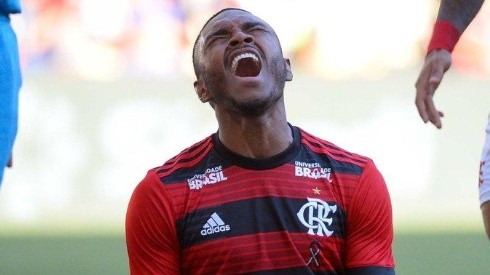 Vitinho comemorando gol pelo Flamengo — Foto: Alexandre Vidal/Flamengo