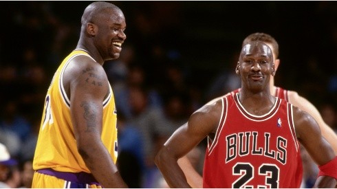 Shaquille O'Neal con Michael Jordan