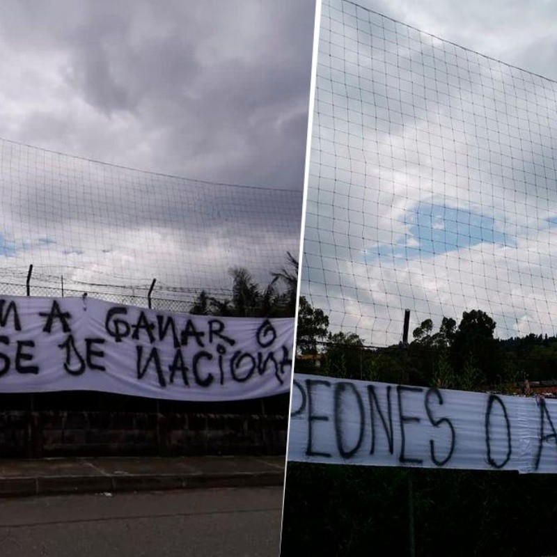 Con pintadas, hinchas de Nacional exigen ganarle el clásico a Millonarios