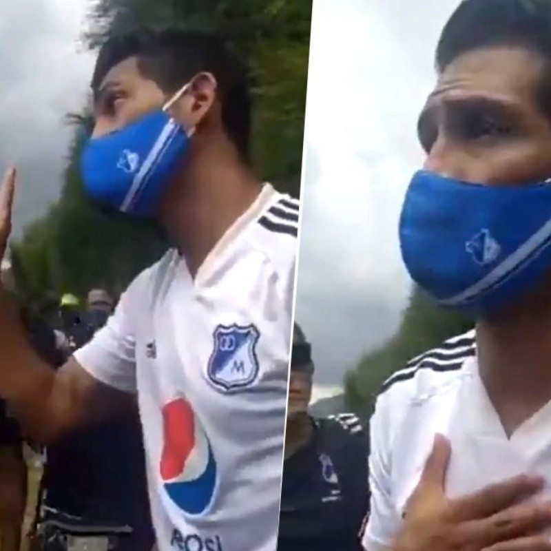 Mackalister le dio la cara a los hinchas de Millonarios por los resultados