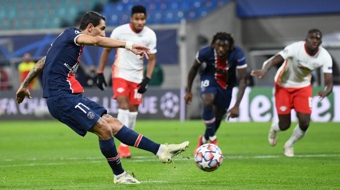 A Di María le atajaron un penal en RB Leizpig-Paris Saint-Germain