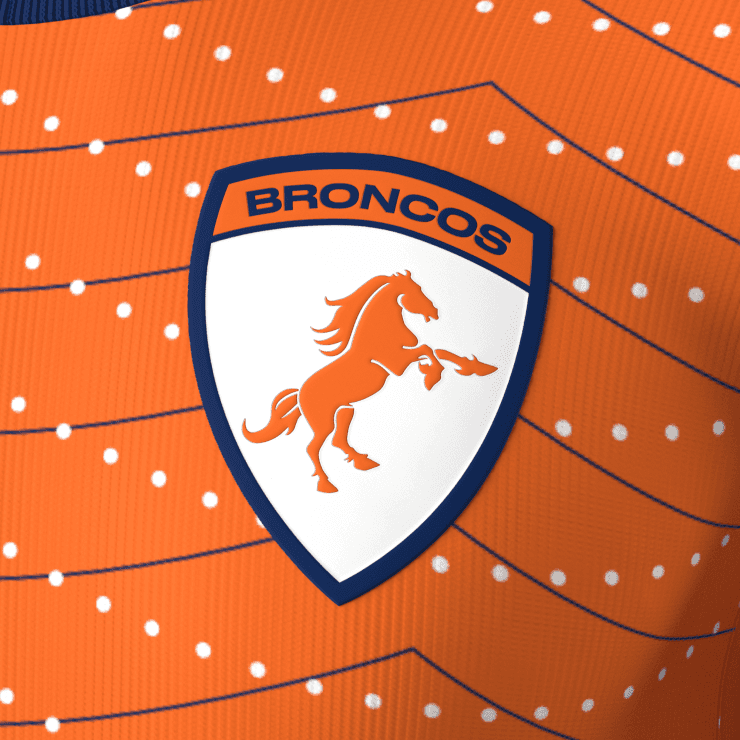 The Denver Broncos soccer crest