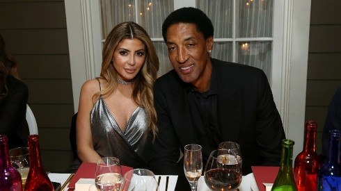 Scottie Pippen and his wife during 2018 NBA All-Stars Week. (Getty)