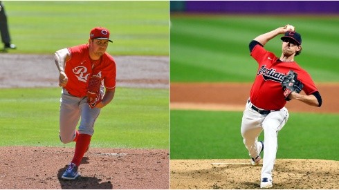 Reds' Trevor Bauer (left) and Indians' Shane Bieber (right). (Getty)