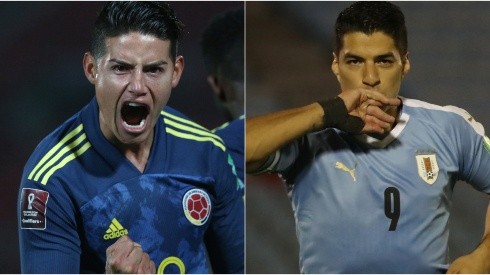 Colombia vs. Uruguay juegan por la fecha 3 de las Eliminatorias a Qatar 2022 este viernes (Getty Images).
