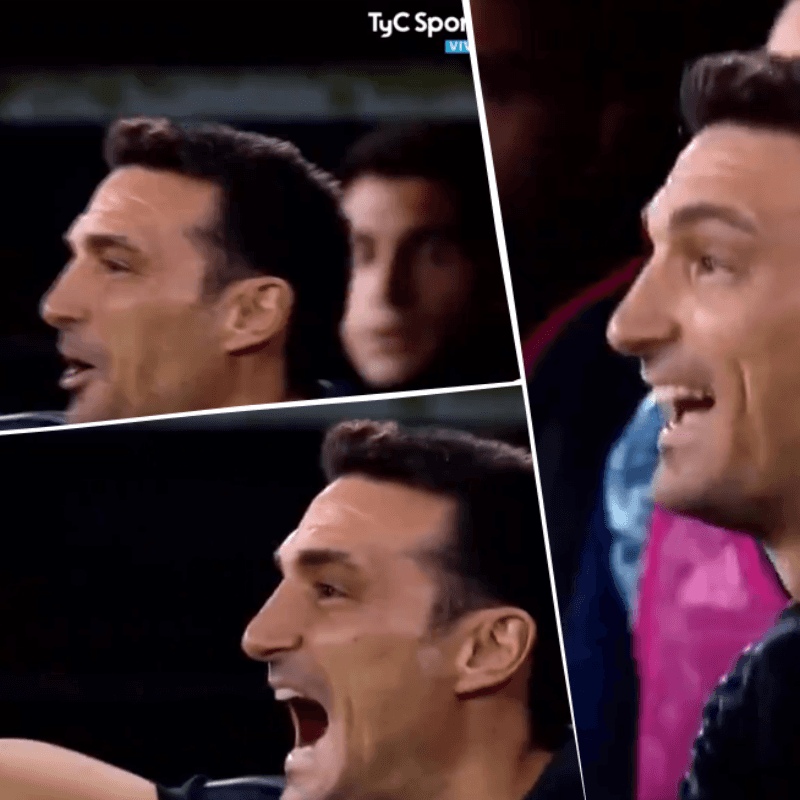 Scaloni enloqueció cuando le anularon el gol a Messi y le gritó al árbitro