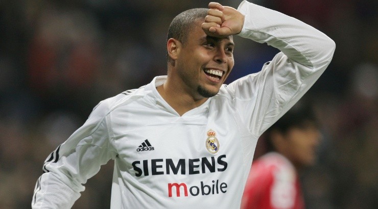 Real Madrid’s Ronaldo celebrates after scoring a goal vs Zaragoza. (Getty Images)