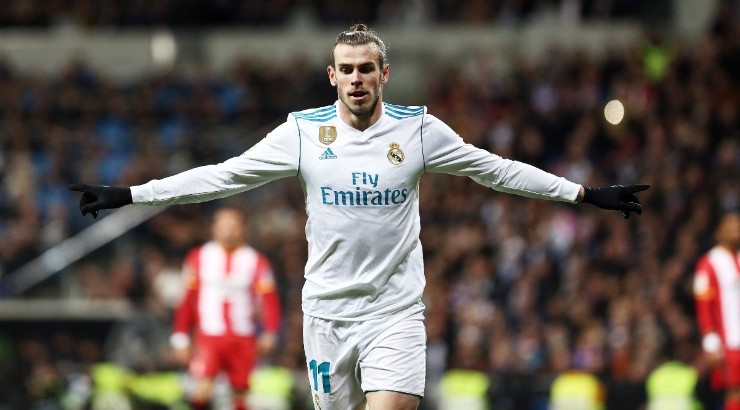 Bale of Real Madrid celebrates after scoring a goal vs Girona. (Getty Images)