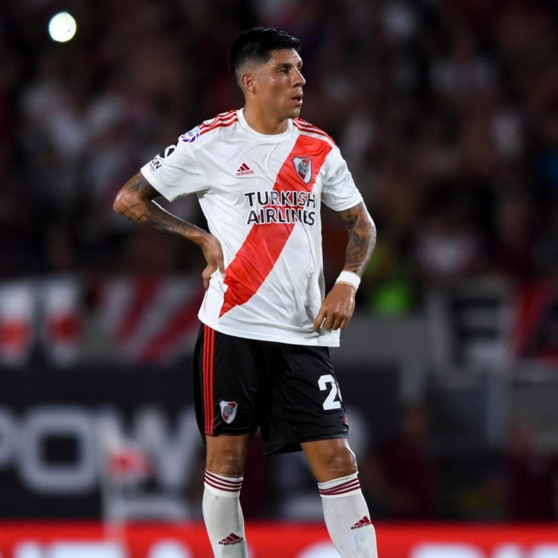 Enzo Pérez salió de lesionado y los hinchas de River estallaron de preocupación en Twitter