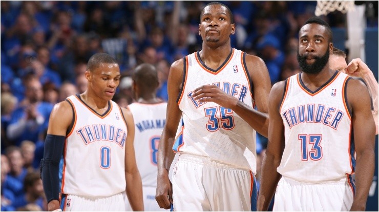 The Thunder drafted 3 MVPs. (Getty)