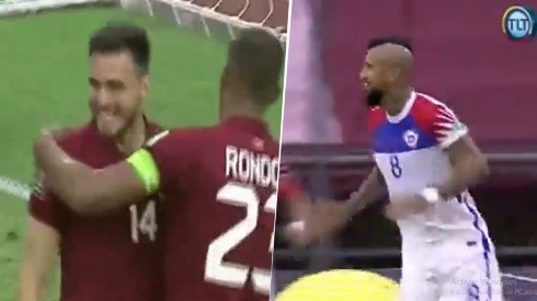 Venezuela tardó 9' en poner el 1-0 pero en Chile volvió a aparecer Vidal