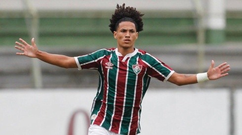 Gabryel Martins brincou com a eliminação do Flamengo. Divulgação/Fluminense