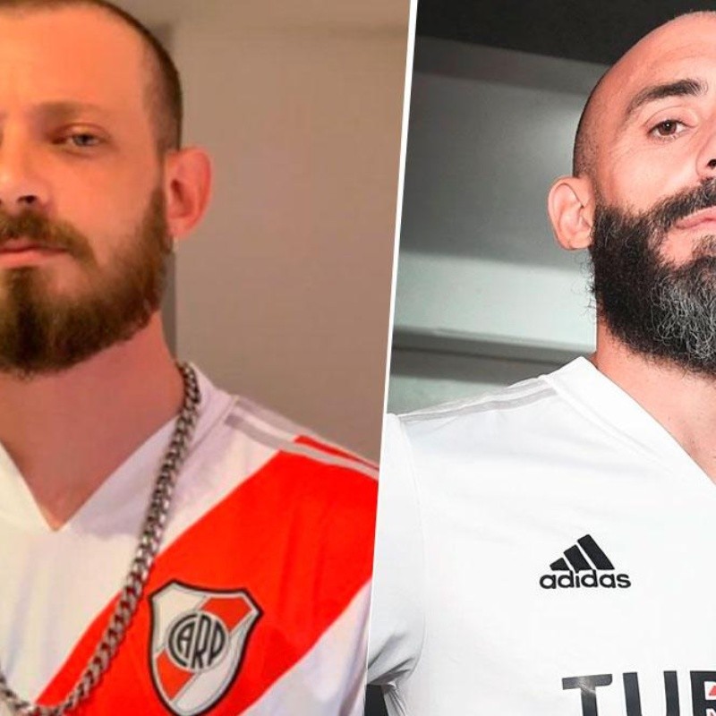 A Dtoke le regalaron una camiseta de River y FMS lo comparó con Pinola