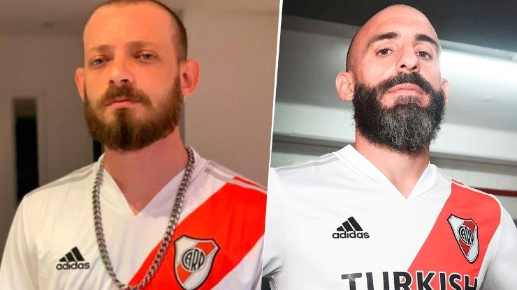 A Dtoke le regalaron una camiseta de River y FMS lo comparó con Pinola