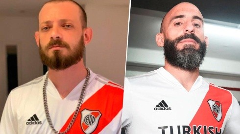 A Dtoke le regalaron una camiseta de River y FMS lo comparó con Pinola