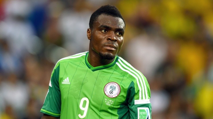 Emmanuel Emenike of Nigeria looks on during the 2014 FIFA World Cup Brazil. (Getty)