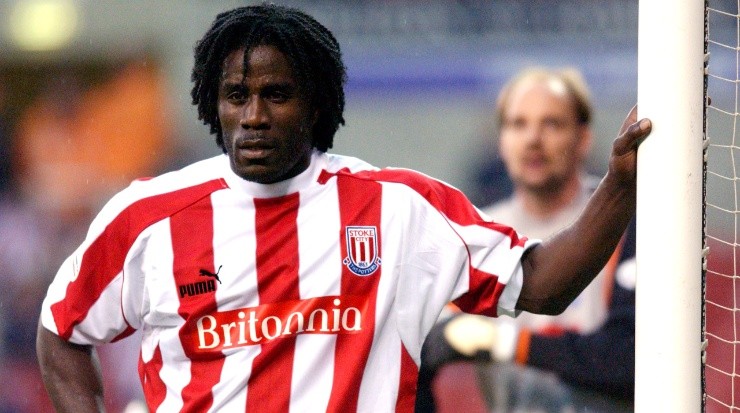 Ade Akinbiyi of Stoke City vs Norwich City. (Getty)