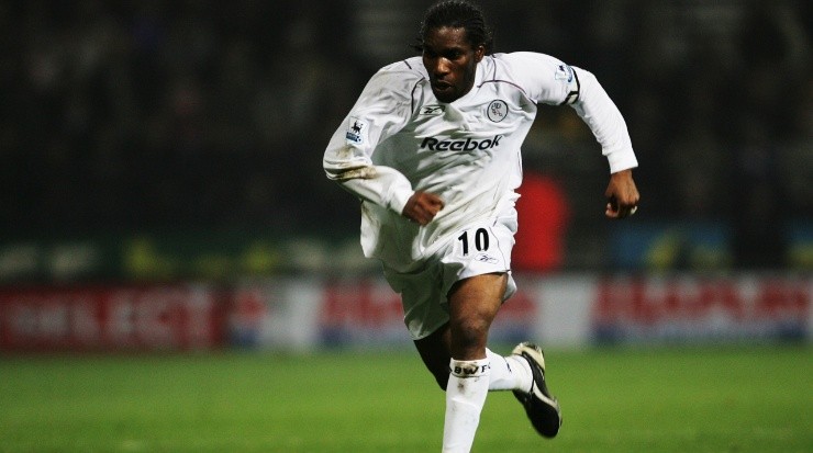 Jay-Jay Okocha during the Barclays Premiership match between Bolton Wanderers and Newcastle United. (Getty)