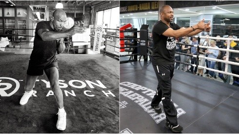 Mike Tyson and Roy Jones Jr. will clash at the Staples Center in Los Angeles. (Getty)