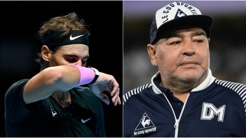 Rafael Nadal y Diego Maradona (Foto: Getty)