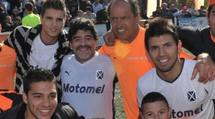 Maradona jugando con la camiseta de Independiente (Infobae)