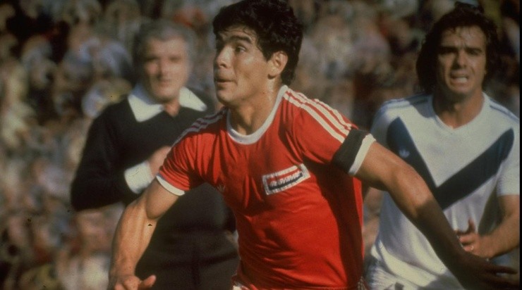Maradona con la de Argentinos Juniors