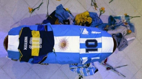 Foto de la despedida de Diego Maradona.