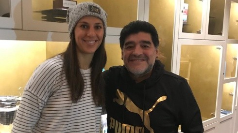 Carli Lloyd y Diego Maradona (Foto: @CarliLloyd)