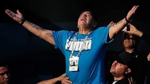 Diego Maradona en el Mundial de 2018