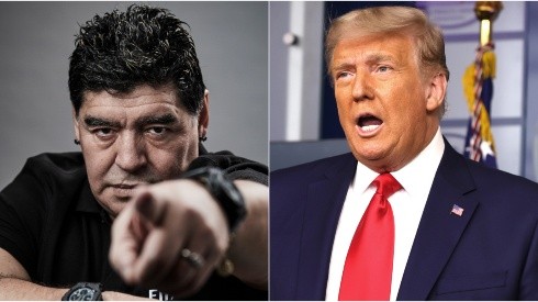 Diego Maradona y Donald Trump