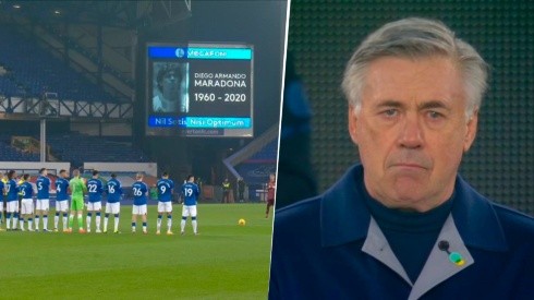 El sentido homenaje del Everton a Maradona que provocó las lágrimas de Ancelotti.