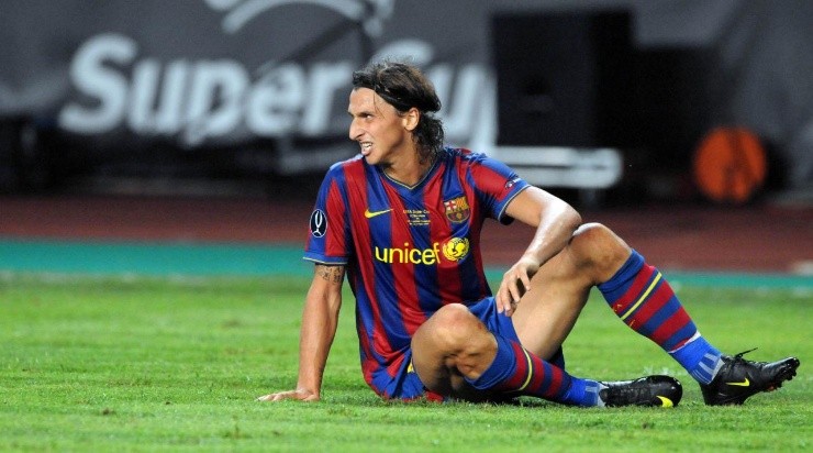 Things were not easy for Zlatan Ibrahimović during his time at Barcelona. (Getty)