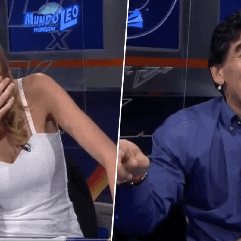 Video: el día que el Diego coqueteó con Alina Moine al aire