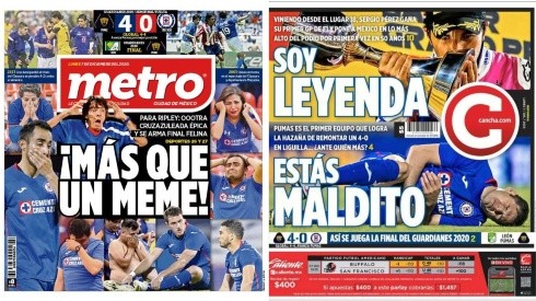 Las portadas de los medios tras la dura derrota de Cruz Azul ante Pumas UNAM