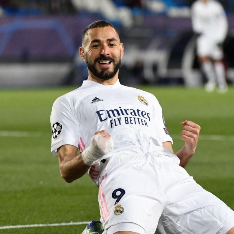 En la primera que tuvo: Benzema adelantó al Real Madrid a los 9 minutos