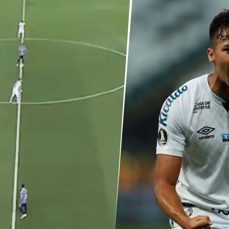 Gremio sacó del medio y por este error le hicieron un gol a los 11 segundos