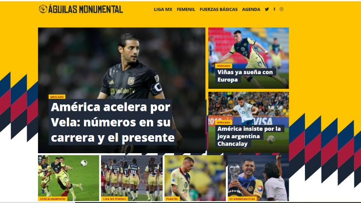Club América y sus noticias más leídas en Águilas Monumental en 2020