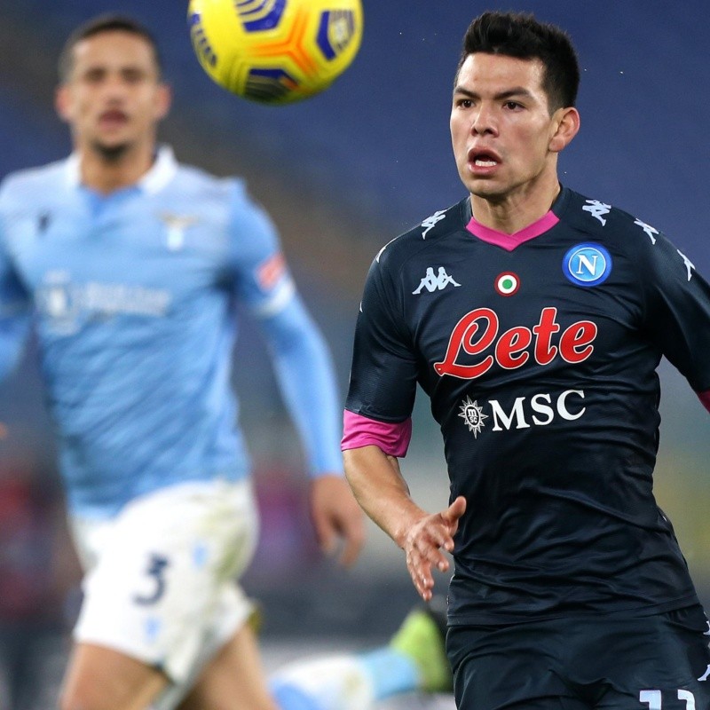 Con Hirving Lozano como titular, Napoli cayó ante Lazio