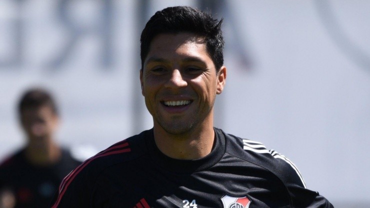 Enzo Pérez volvió a entrenar y River tiró un tuitazo